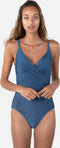 Barts Isla Shaping One Piece - Dames Badpak - Verstelbare schouderbandjes V-hals - old blue