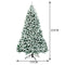 Coast - Verlichte sneeuw bedekte kerstboom 225 cm - 550 LED-lichten - Groen en wit