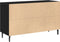 vidaXL - Dressoir - Zwart - Eiken - 100x36x60 - cm - Geperst - Hout