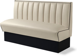 Bel Air Dinerbank Single Booth HW-150 Off White Black