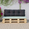 vidaXL - Palletbankkussen - 120x40x12 - cm - stof - ruitpatroon - zwart