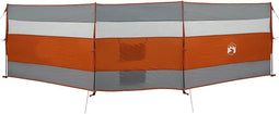 vidaXL - Windscherm - camping - waterdicht - 508x130 - cm - grijs - en - oranje