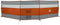 vidaXL - Windscherm - camping - waterdicht - 508x130 - cm - grijs - en - oranje