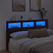 vidaXL - Hoofdbordkast - met - LED-verlichting - 180x17x102 - cm - bruin - eiken