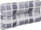 vidaXL - Palletkussen - ruitpatroon - 80x40x12 - cm - stof - ruitpatroon - grijs