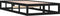 vidaXL - Bedframe - massief - hout - zwart - 90x190 - cm