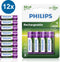 Philips HR6 - Oplaadbare NiMH Batterijen AA - 2600 mAh - 12 Stuks (3 Blisters a 4 Stuks)