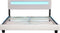 Juskys Paris - Gestoffeerd Bed - LED Verlichting - Wit - 180 x 200 cm