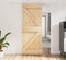vidaXL - Schuifdeur - met - beslag - 80x210 - cm - massief - grenenhout