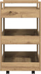 vidaXL - Keuken - Trolley - Artisan - Eiken - 60x45x80 - cm - Geengineerd - Hout