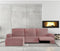 Hoes voor chaise longue met korte armleuning links Eysa JAZ Roze 120 x 120 x 360 cm