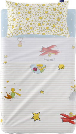 Set beddengoed HappyFriday Le Petit Prince Son monde Multicolour Wieg voor baby's 2 Onderdelen