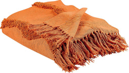 KHARI - Plaid - Oranje - 125 x 150 cm - Katoen