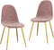 vidaXL - Eetkamerstoelen - 2 - st - fluweel - roze