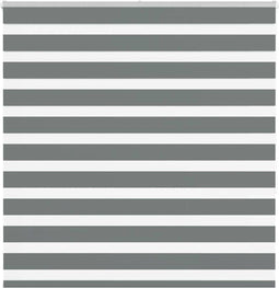 vidaXL - Zebra - rolgordijn - 140x150 - cm - stofbreedte - 135,9 - cm - donkergrijs