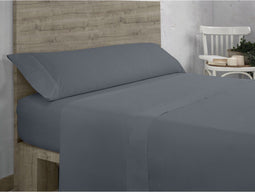 Verstelbaar onderlaken Alexandra House Living QUTUN Grijs 150 x 200 cm