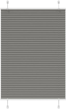 vidaXL - Plissé - rolgordijn - 95x150 - cm - stofbreedte - 94,4 - cm - antraciet