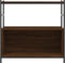 vidaXL - Boekenrek - 80x30x78,5 - cm - bewerkt - hout - en - ijzer - bruin - eikenkleur