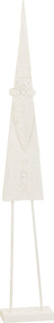 J-Line figuur Kerstman Op Voet - hout - wit - large