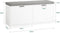 SoBuy FSR147-W - Schoenenbank - Witte Opbergbank met 2 Kleppen en Kussen - 105cm