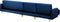ABERDEEN - Hoekslaapbank - Blauw - Rechts - 347 cm - Fluweel