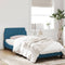 vidaXL - Bedframe - met - hoofdbord - fluweel - blauw - 80x200 - cm
