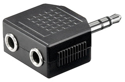 Wentronic 11104 - 3,5mm Jack stereo audio splitter - Zwart
