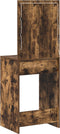 vidaXL - Kaptafel - met - LED-verlichting - - - Gerookt - Eiken - 50x41x135 - cm