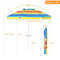 Coast Strandparaplu 220 cm - UPF50 Draagbare Parasol Kantelbaar - Multicolor
