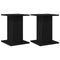 vidaXL - Plantstandaard - 2 - stuks - Zwart - Eiken - 30x30x40 - cm - Engineered - Wood