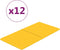 vidaXL - Wandpanelen - 12 - st - 2,16 - m² - 60x30 - cm - fluweel - geel