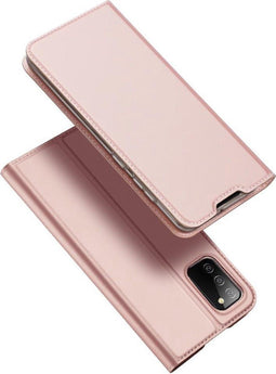 Dux Ducis - Slim bookcase hoes - Geschikt voor Samsung Galaxy A02s - Rose Goud