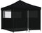 vidaXL - Partytent - inklapbaar - pop-up - met - 4 - zijwanden - zwart