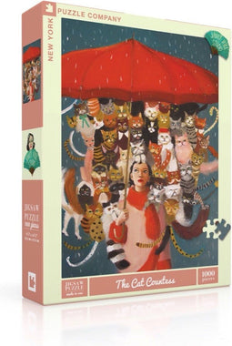 New York Puzzle Company - Janet Hill The Cat Countess - 1000 stukjes puzzel