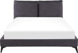MELLE - Tweepersoonsbed - Donkergrijs - 140 x 200 cm - Chenille