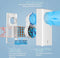 Mobiele Airconditioner Verdampingskoelers 80W Draagbare Blaiseloze luchtkoeler, elektrische ventilatorbevochtiger met afstandsbediening & LCD Display, 3 Modi Airconditioner voor binnenhuis Office Dorm