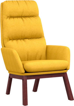 vidaXL Relaxstoel stof mosterdgeel
