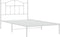 vidaXL - Bedframe - met - hoofdbord - metaal - wit - 100x190 - cm