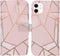 iMoshion Hoesje Geschikt voor iPhone 11 Hoesje Met Pasjeshouder - iMoshion Design Softcase Bookcase - Goud / Roze / Pink Graphic