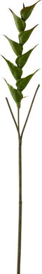 J-Line decoratie tak Heliconia - kunststof - groen - 4 stuks