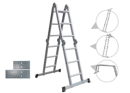 Batavia Aluminium Multifunctionele Ladder 4x3 sporten - Hoogte 165 cm - Werkhoogte 339 cm - Compact