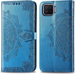 iMoshion Hoesje Geschikt voor Oppo A73 (5G) Hoesje Met Pasjeshouder - iMoshion Mandala Bookcase - Turquoise
