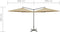vidaXL - Parasol - dubbel - met - stalen - paal - 600 - cm - taupe