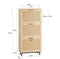 SoBuy FSR155-N - Opbergbank - Houtlook 3 Kleppen Faux Leather - Naturel