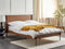 LIBERMONT - Tweepersoonsbed - Donkerbruin - 140 x 200 cm - MDF