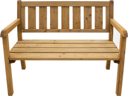 AXI Charlotte Tuinbank van hout 110 cm - Bruin - 2-persoons bank - Hoge rugleuning - FSC hout - 110x63x97cm