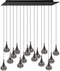 Lucide TEARS - Hanglamp - LED Dimbaar G4 16x1,5W 3000K - Zwart