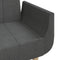 vidaXL - Slaapbank - 2-zits - met - 2 - kussens - stof - donkergrijs