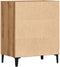 vidaXL - Dressoir - 57x35x75 - cm - bewerkt - hout - artisanaal - eikenkleurig