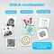 Gatson Mini Printer - Pocket Printer - 300DPI - 14 Rollen Papier + 5 Pennen